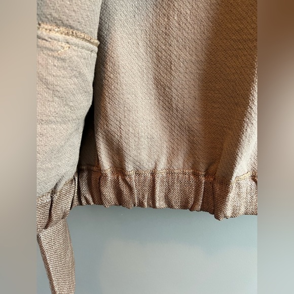 BENETTON - burlap style bomber jacket - manteau toile de jute Size 40 (XS-S) - Picture 5 of 10